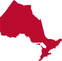 Ontario map showing ontario heating & air conditioning services