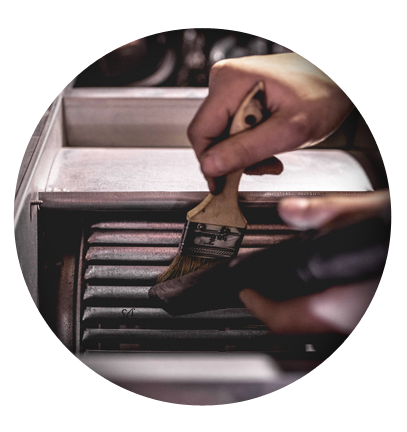 technician working on furnace