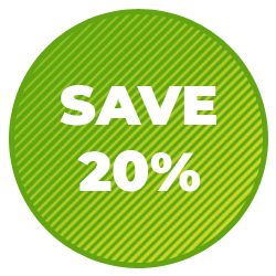 save 20% badge