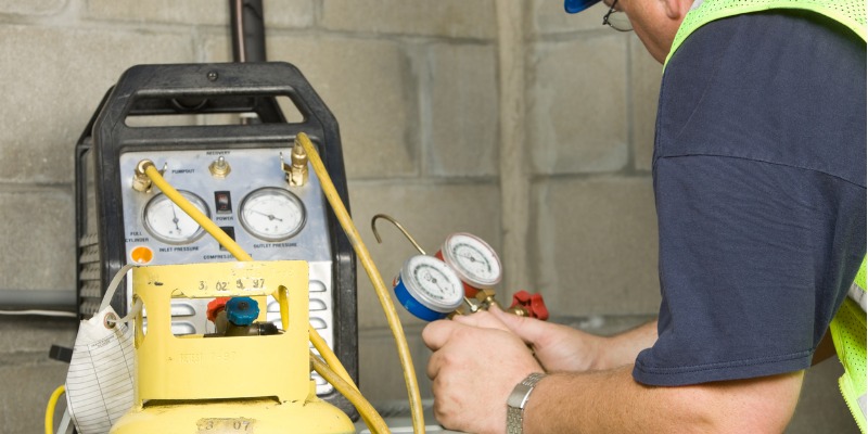 Recovering Refrigerant from Air Conditioner System