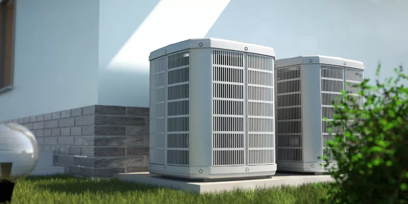 Heat pumps outside of home