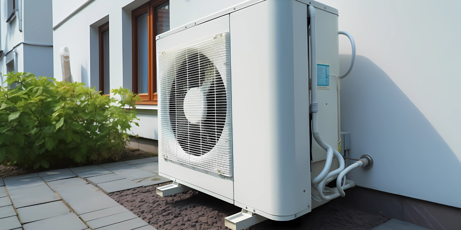 Heat Pump against home - Benefits of Air Source Heat Pumps: Efficiency, Cost Savings, Improved Comfort & More