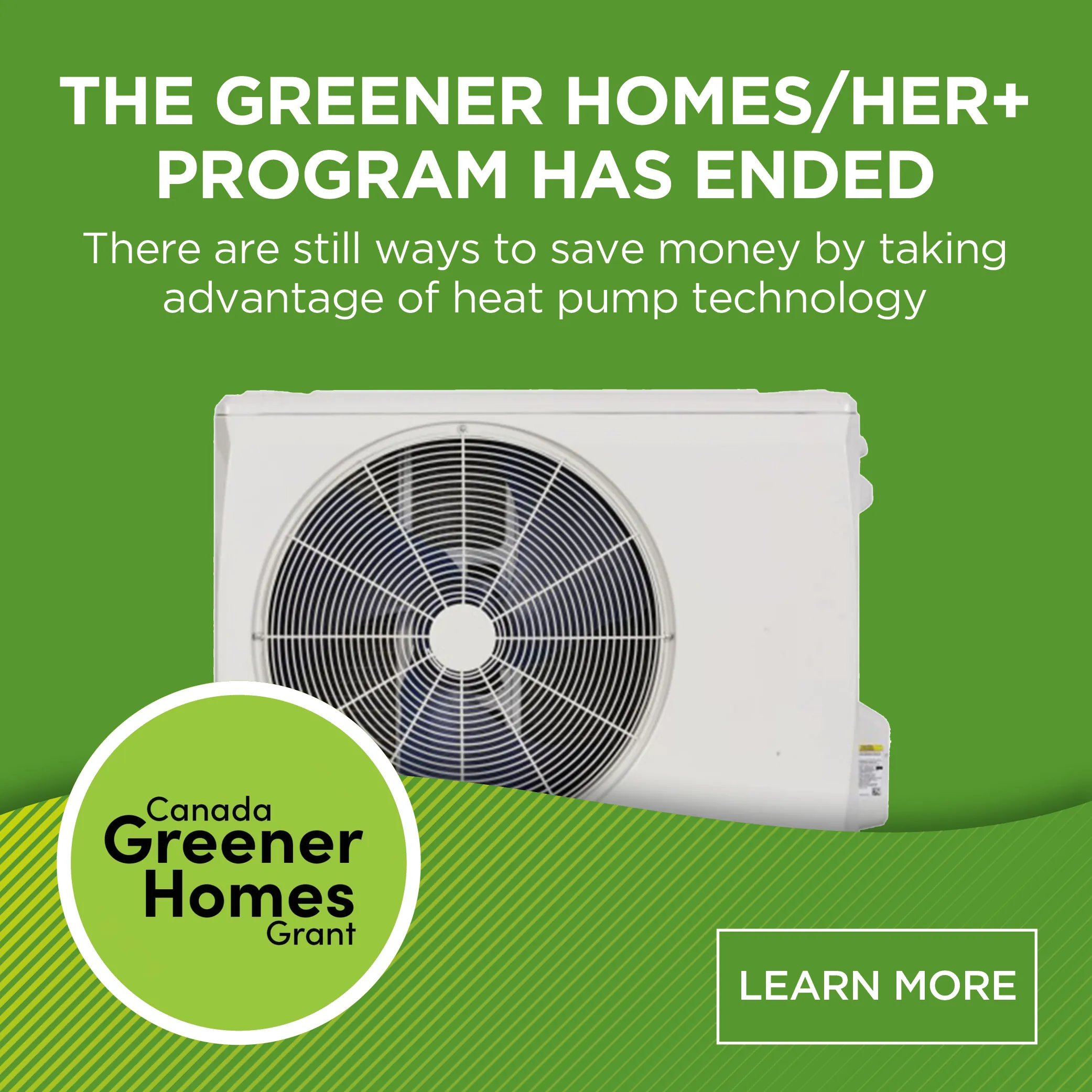 Greener Homes Pause Campaign Graphic